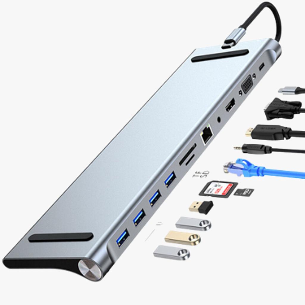 Hub USB 3.1 tipo C 11 en 1 IDEA DE REGALO