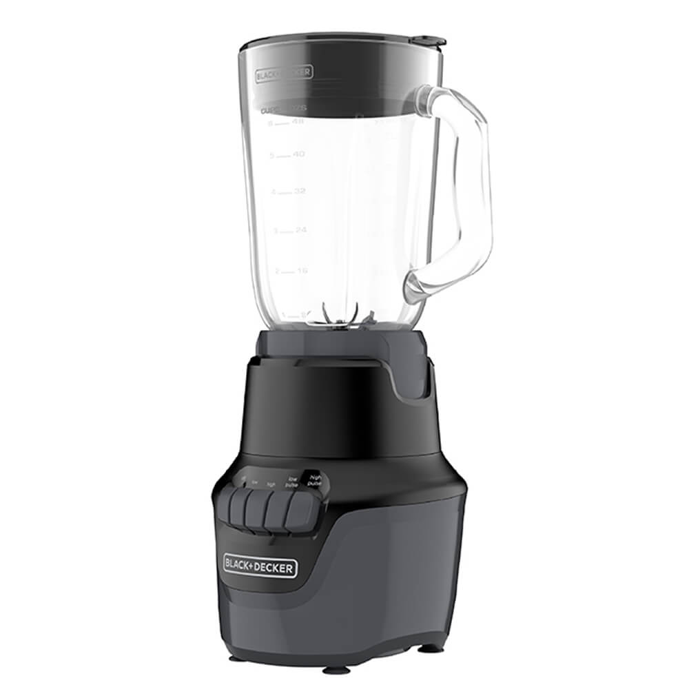 Licuador black decker hilex 800W jarra de vidrio 1.5 LTS 4 VEL. negra