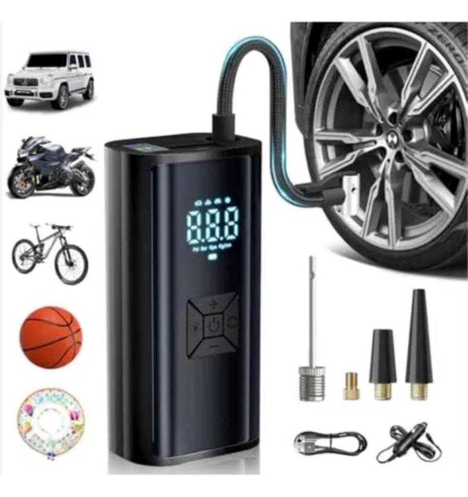 Bomba de aire portatil, pantalla led, ebasix IDEA DE REGALO