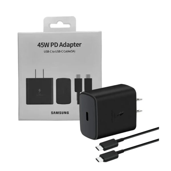 Cargador Pared 45W + Cable USB-C 1.8m Ultrarrápido Samsung EP-T4511XBE