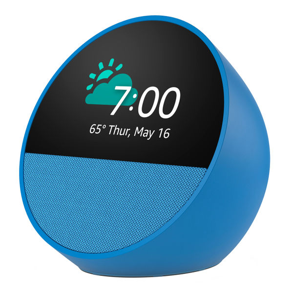 Parlante Alexa Amazon Echo Spot color azul IDEA DE REGALO