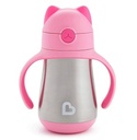 Termo de acero inoxidable con diseño de gato - 236 ml - 8 oz - Color Rosado - Marca Munchkin