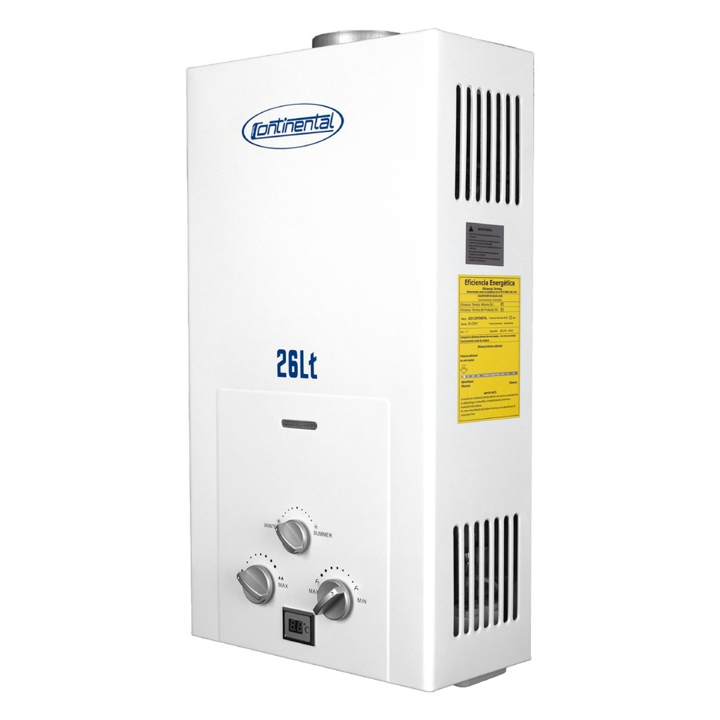 Calefon A gas continental de 26 litros BLACK WEEK