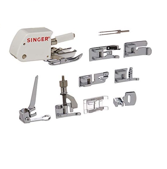 Kit De Accesorios De Máquina De Coser Singer Incluye 9 Prensatelas, Aguja Doble Y Estuche