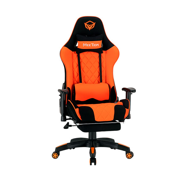 Silla Gaming Meetion Con Reposa Pies Color Naranja IDEA DE REGALO