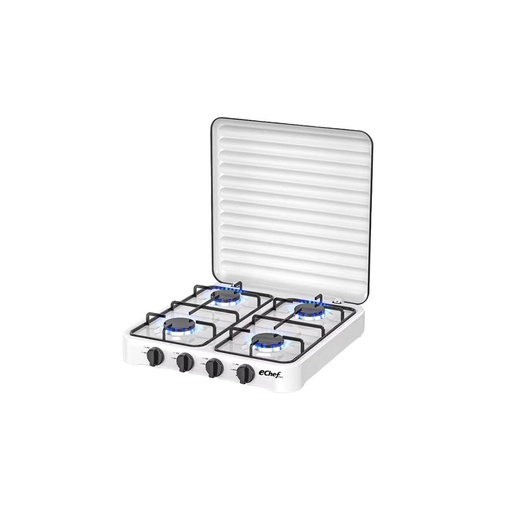 [H003WHT] Cocineta a gas 4 hornillas, blanco Echef Pro
