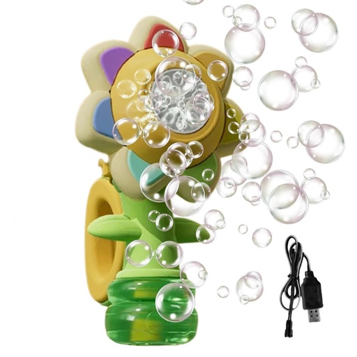 [28-04-027] Maquina de burbujas en forma de girasol recargable IDEA DE REGALO