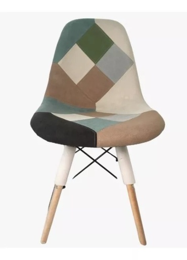[SILJUEGO542] Silla Eames Multicolor Elegante Moderna Tapizada Webby