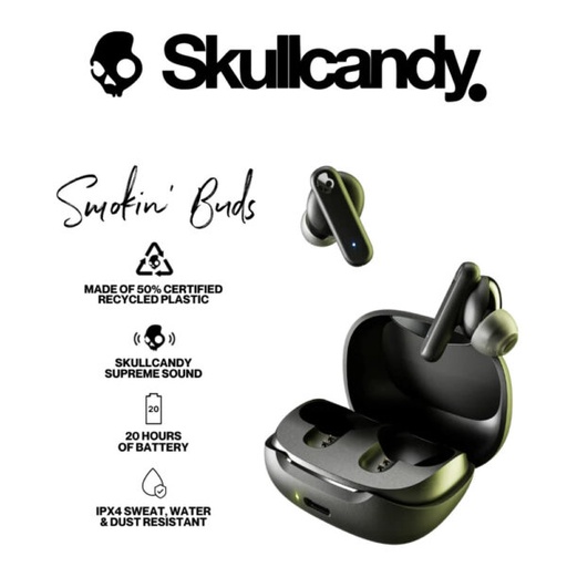[Audífonos Inalámbricos Bluetooth Skullcandy Smokin Buds] Audífonos Inalámbricos Bluetooth Skullcandy Smokin Buds