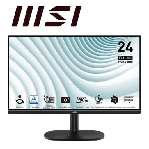 [Monitor 23.8″ MSI PRO MP245V FHD 100Hz 1ms HDMI/VGA] Monitor 23.8″ MSI PRO MP245V FHD 100Hz 1ms HDMI/VGA
