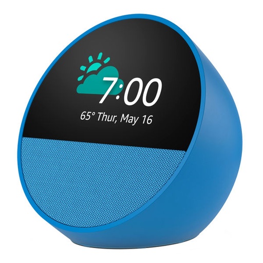 [01-03-187] Parlante Alexa Amazon Echo Spot color azul ENERO EN MOVIMIENTO