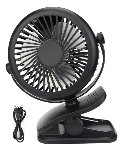 [P0000007056556] Ventilador Portátil 3 Velocidades Negro