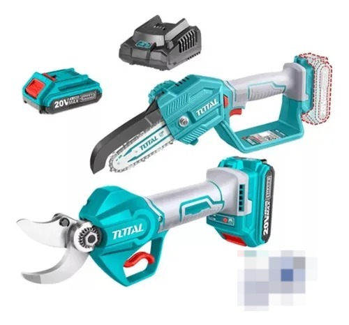 [UTT301116] Kit Motosierra + Tijera De Podar Jardìn 20v Total  Color Turquesa