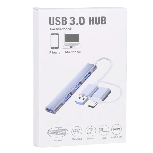 [P000000705325462] Adaptador Hub 4 En 1 Usb Y Tipo C