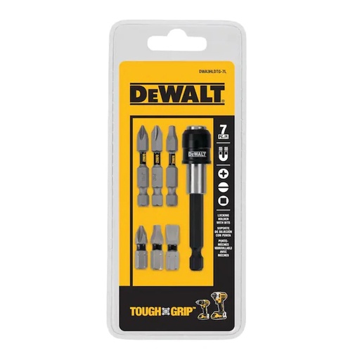 [P000000723] Juego de puntas para atornillar, 7 piezas, tough grip, DeWalt